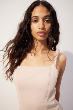 Maxivestido en mezcla de lino - H&m фото 3
