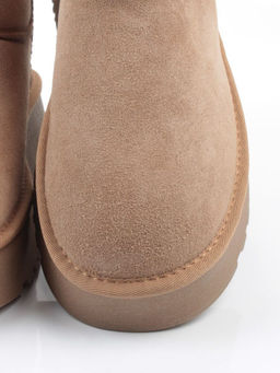 04-PF8520-3 BEIGE Угги женские (натуральная замша, 100% шерсть)