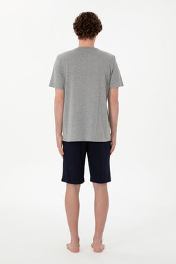 Erkek Bisiklet Yaka Gri Melanj Pijama Tak_m_ Sepette S_rpriz _ndirim - U.s. polo assn фото 5