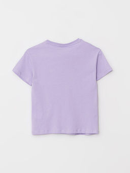 Bisiklet Yaka Lilo ve Stitch Bask?l? Uzun Kollu K?z ?ocuk Ti??rt - Waikiki фото 2