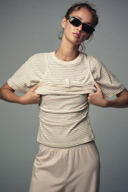 RUSTIC RUCHED T-SHIRT - Zara фото 6