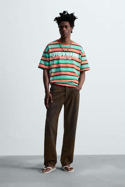 STRIPED EMBROIDERED T-SHIRT OTIS KWAME KYE QUAICOE - Zara фото 9