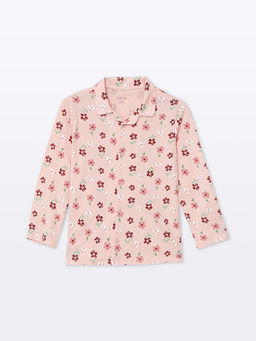 Polo Yaka Uzun Kollu Bask?l? K?z Bebek Pijama Tak?m? - Waikiki фото 2