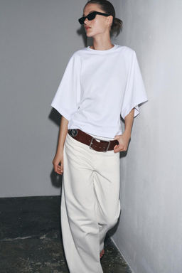 WASHED CAP SLEEVE T-SHIRT - Zara фото 4