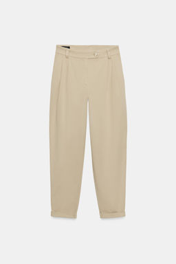 PANTAL?N CHINO BAJO VUELTA / Camel claro - Zara фото 7