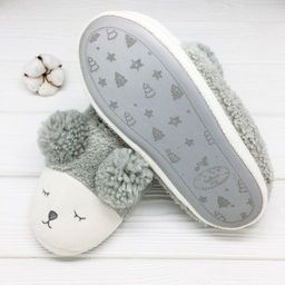 Тапочки Мишки серые с задником - Halluci фото 5