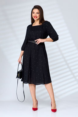 Платье Anastasia 1072-Р-Р черный в горошек