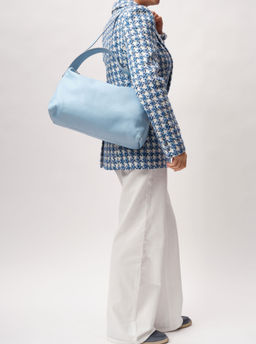 Кожаная сумка Azaro 30712 голубой