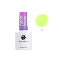 ADRICOCO База для гель-лака / Neon base №01, спелый ананас, 8 мл  фото 2