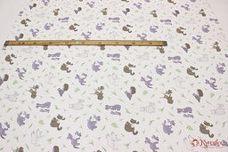 Муслин двухслойный Лесная семейка, ш.1.35м, хлопок-100%, 100гр/м.кв - Купава фото 3