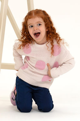 U. S. Polo Assn Кремовый свитер с круглым вырезом для девочек