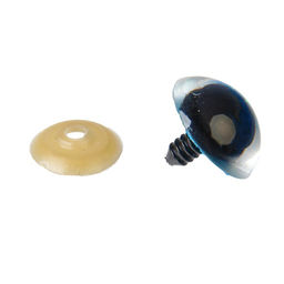 Глаза винтовые с заглушками, Блёстки набор 18 шт, размер 1 шт: 2,4 см, цвет голубой - Школа талантов фото 2