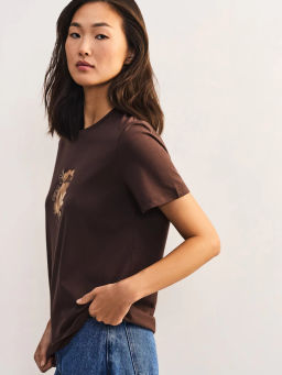 Футболка из хлопка с принтом ZR2605013423-27 / Zarina