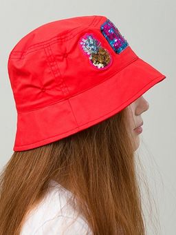 PELICAN, панама для девочек, Красный  фото 4