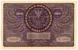 Банкнота 1000 марок 1919 года Польша