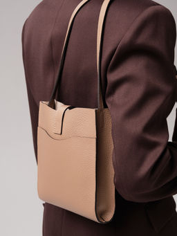 Кожаная сумка кросс-боди Leya DBR 30919 капучино фото 3