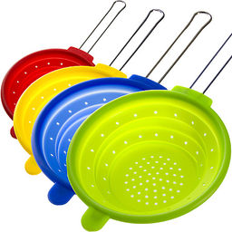 4433 Дуршлаг силикон MB 20см (х48)ЦВЕТ В АССОРТ.