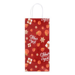 Цена за 3 шт. Пакет подарочный новогодний под бутылку, упаковка С Новым годом!, 25?12?33 см - UPAK LAND фото 4