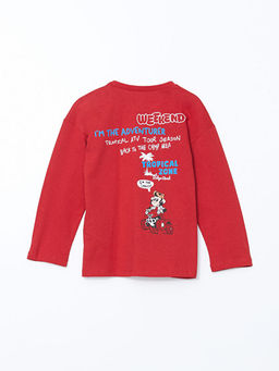 Uzun Kollu Bask?l? Erkek Bebek Ti??rt - Waikiki фото 3