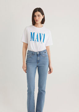 Mavi Logo Bask?l? Beyaz Tisort  фото 3