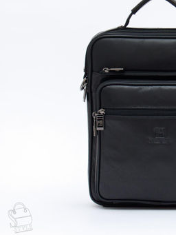 Сумка мужская кожаная 7905-4 black Fuzhinino  в Новосибирске