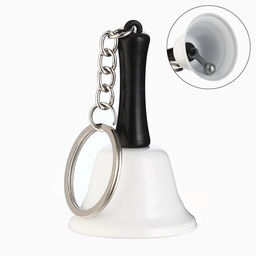 Колокольчик металлический, звонок «Белла», с брелоком, 6×4 см