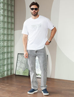 Свободная футболка с авторским принтом