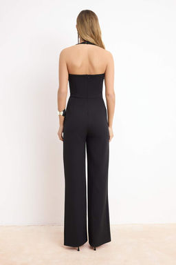 Siyah Asimetrik Yaka Kolsuz Dokuma Finike Tulum - Trendyolmilla фото 4