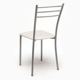 Стул для кухни Клик Мебель «Хлоя», искусственная кожа, цвет металлик/белый