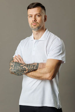 спортивная футболка-поло 92% хлопок, 8% лайкра - Relay фото 122