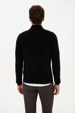 Erkek Slim Fit YarДm FermuarlД Siyah Kazak - U.s. polo assn фото 5