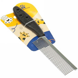 Цена за 3 шт. Расческа для собак и кошек "Алиса", для всех видов шерсти, цвет чёрный, 20см (блистер)