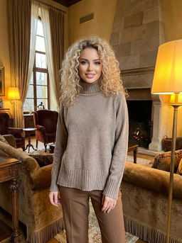 K13316 Джемпер (вязаный трикотаж) ТМ_БЕЖЕВЫЙ