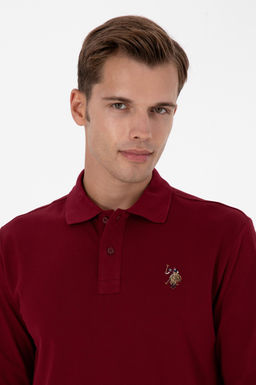Erkek Regular Fit Polo Yaka Bordo Basic Sweatshirt Sepette S_rpriz _ndirim - U.s. polo assn фото 2