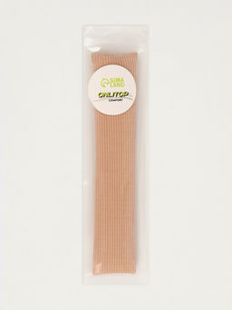 Цена за 2 шт. Напальчник - трубка от мозолей и натирания, для пальцев рук и ног, с силиконом, d=2×15 см, бежевый