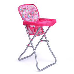 Набор аксессуаров для кукол (стульчик для кормления, манеж, переноска, сумка) единорожка в пакете