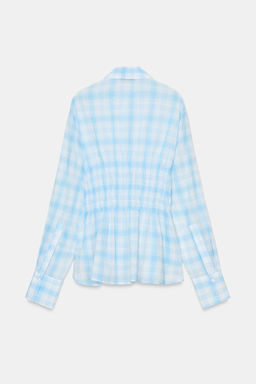 CHECK SHIRT WITH ELASTIC TRIMS - Zara фото 6