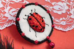 Klart набор для вышивания 10-520 Брошь. Божья коровка 5 х 6.5 см