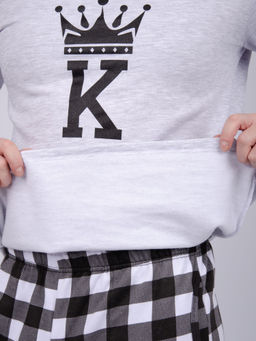 Пижама Карты 2, футер начёс - Малина фото 8