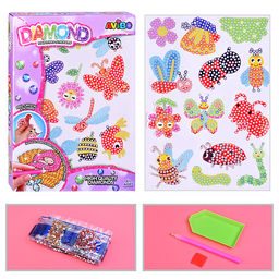 Мозаика алмазная "Насекомые" в коробке