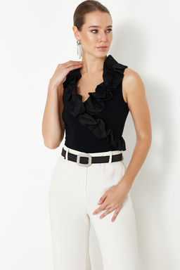 Siyah Yaka Detayl? Orme Poplin Body TPRSS24BD00019 - Trendyolmilla фото 2