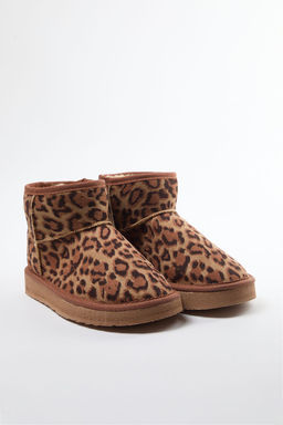 Trendyol Shoes Taba Ici Kurklu Yuvarlak Burun Duz Flatform Topuklu Kad?n Bot TAKAW25BO00029 - Trendyolmilla фото 18