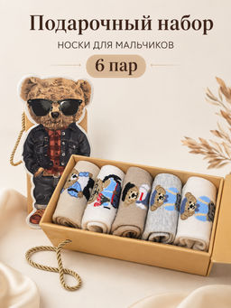 Носки для мальчика в подарочной упаковке Pier Lone 2340 Носки для мальчика в подарочной упаковке Pier Lone 2340