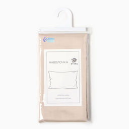 Наволочка Этель 50х70 см, цвет бежевый, мако-сатин, 114г/м2, 100% хлопок  фото 3