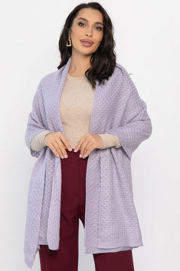 Вязаный палантин (пыльно-сиреневый) ВП01-1М