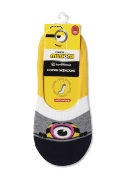 Цена за 2 пары. Последники Брестские НОСКИ ЖЕНСКИЕ ACTIVE 1324 (подследники с антискользящим покрытием на пятке, Minions) - Conte elegant фото 2