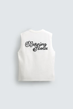 CAMISETA TANK RELAXED FIT BORDADO / Blanco - Zara фото 8