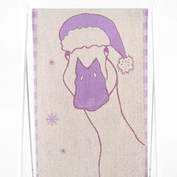 6с102.411ж1 Гусь (фиалка3) Полотенце махровое 67х150см