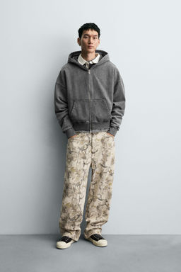 CARPENTER BALLOON FIT TROUSERS ABSTRACT PRINT