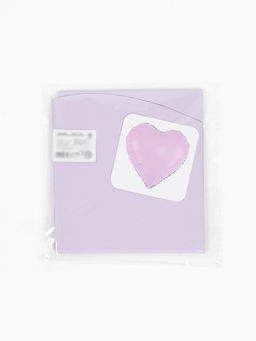 Цена за 2 шт. Воздушный шар фольгированный 18" «Сердце», сиреневый сатин, набор 5 шт.